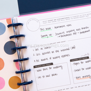 Custom Disc-Bound Monthly Money Budget Planner